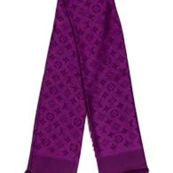 AUTHENTIC NWT Louis Vuitton Silk LV Monogram Scarf - Picture 1 of 8